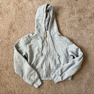 Brandy Melville Cropped  Zip up Hoodie
